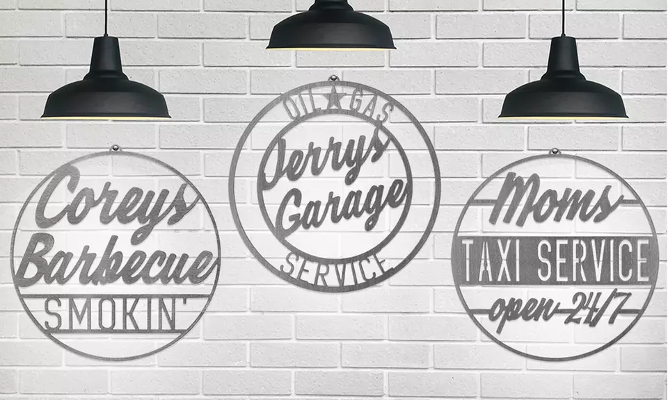 One or Two Customized Vintage Signs from Rusted Orange Craftworks Co. (Up to 44% Off). Six Options Available. - Primary Image