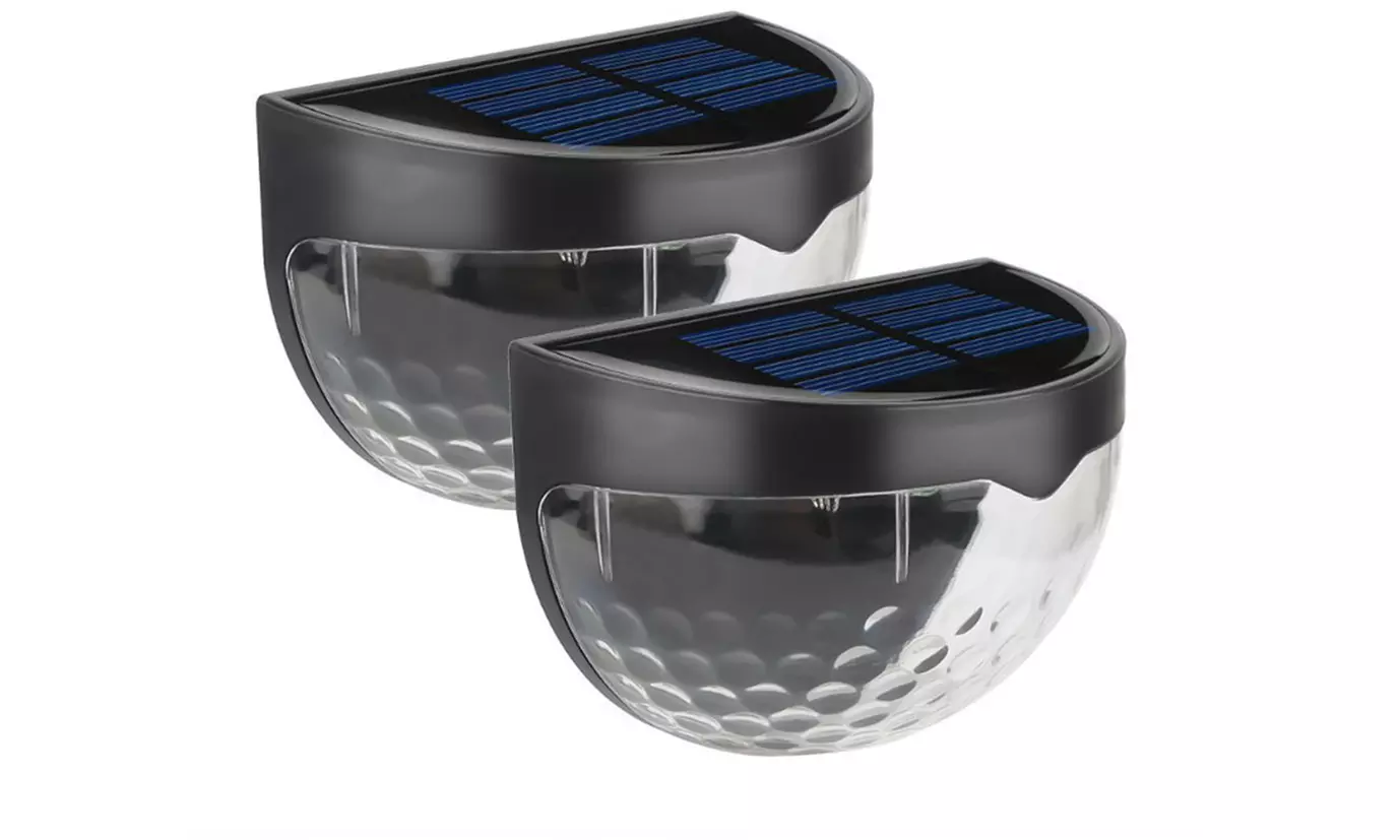 2, 4 or 6 pack of Solar 6 LED Water Droplet Wall Lights