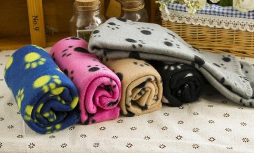 Image 2: Flannel Fleece Pet Blanket