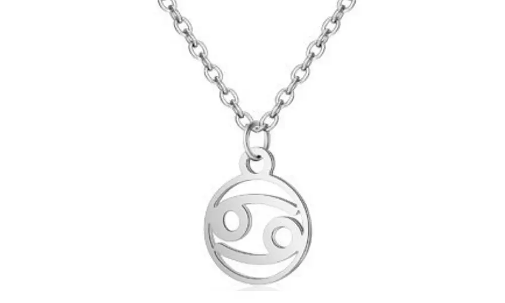Collier astrologique en acier inoxydable, doré ou argent