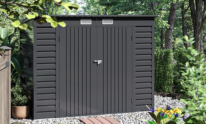 Image 10: Galvanized Steel Outdoor Storage Shed