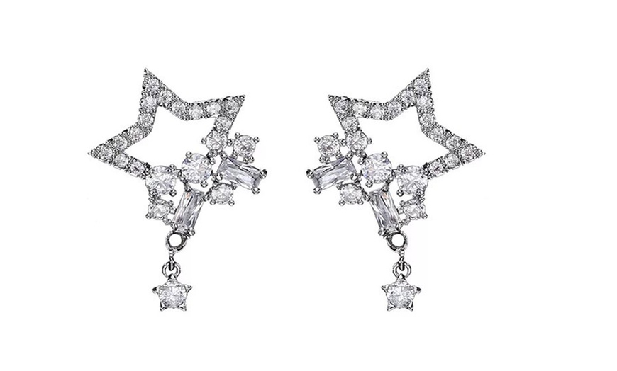 Image 2: Star Drop Earrings Crystals From Swarovski
