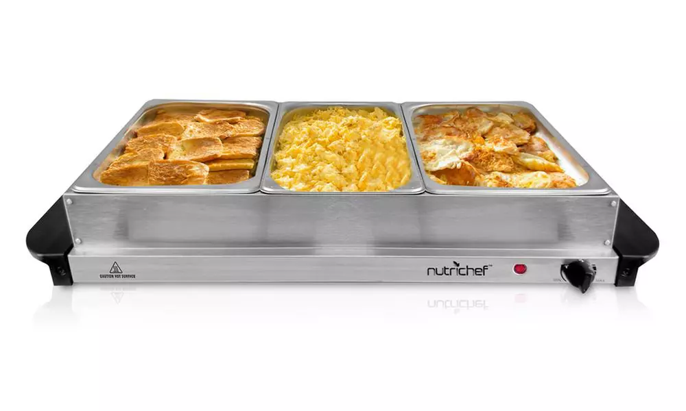 3-in-1 Food Warming Tray, Buffet Server, and Hot Plate - Primary Image