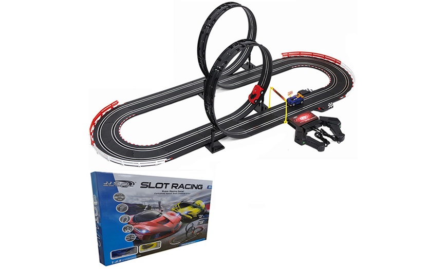 Image 5: Kids' Electric Remote Control Slot Car Racing Track Set Toy