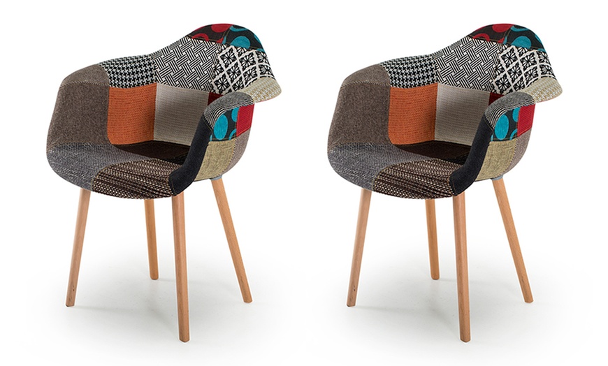 Image 2: Patchwork Dining Chairs