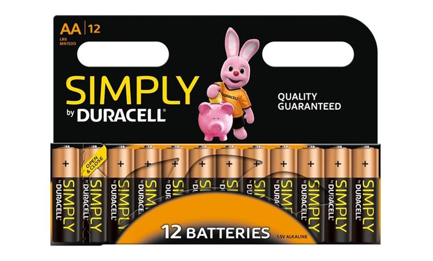 Image 3: 12 Duracell AA/AAA Batteries