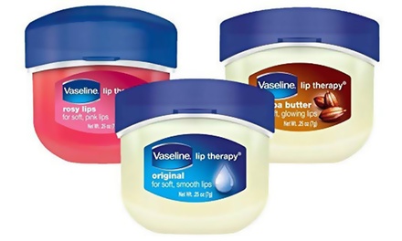 Vaseline Lip Therapy Original, Rosy Lips, & Cocoa Butter Set (3-Piece ...