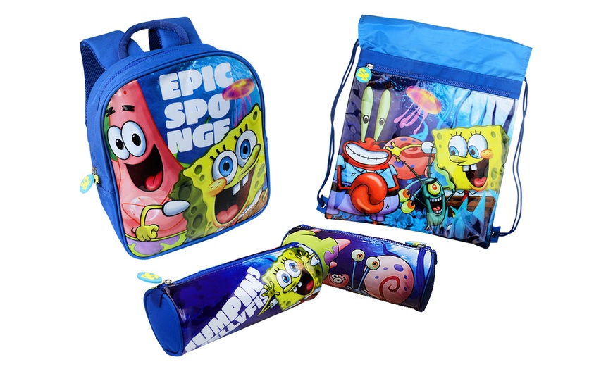 Image 23: Spongebob Backpack Set