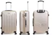 Set de 3 valises rigides American Travel ultra légères avec 4 roues multidirectionnelles, capacité allant jusqu’à 95 L - Second Medium