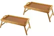 One or Two Bamboo Trays with Folding Legs - Image 6