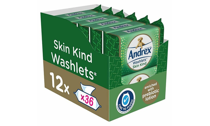 Image 2: Andrex Washlets Flushable Toilet Tissue Wipes