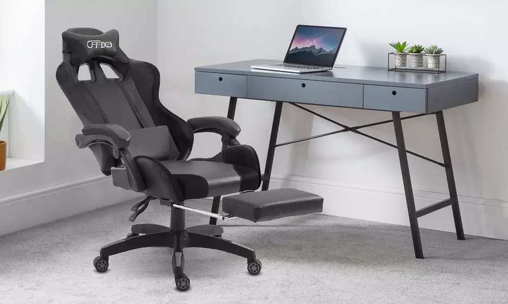 Sedia ufficio Gaming Azrace con poggiapiedi