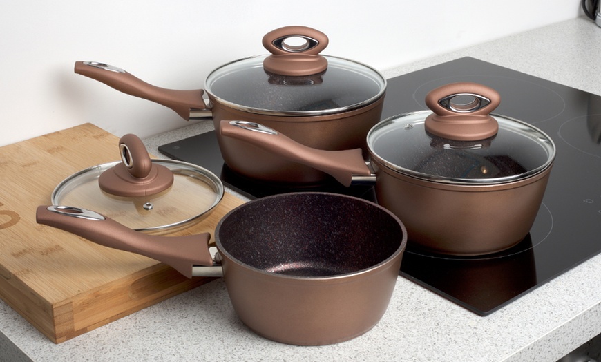 Image 3: Salter Bronze 3-Piece Pan Set