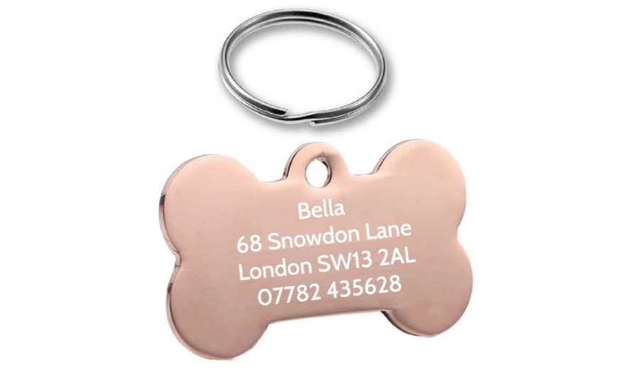 Image 2: Personalised Engraved Bone Pet Tag - Bone from Decomatters