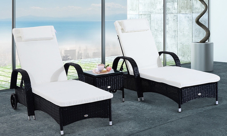 Image 9: 3pc Sun Lounger Sets, 3 Colours