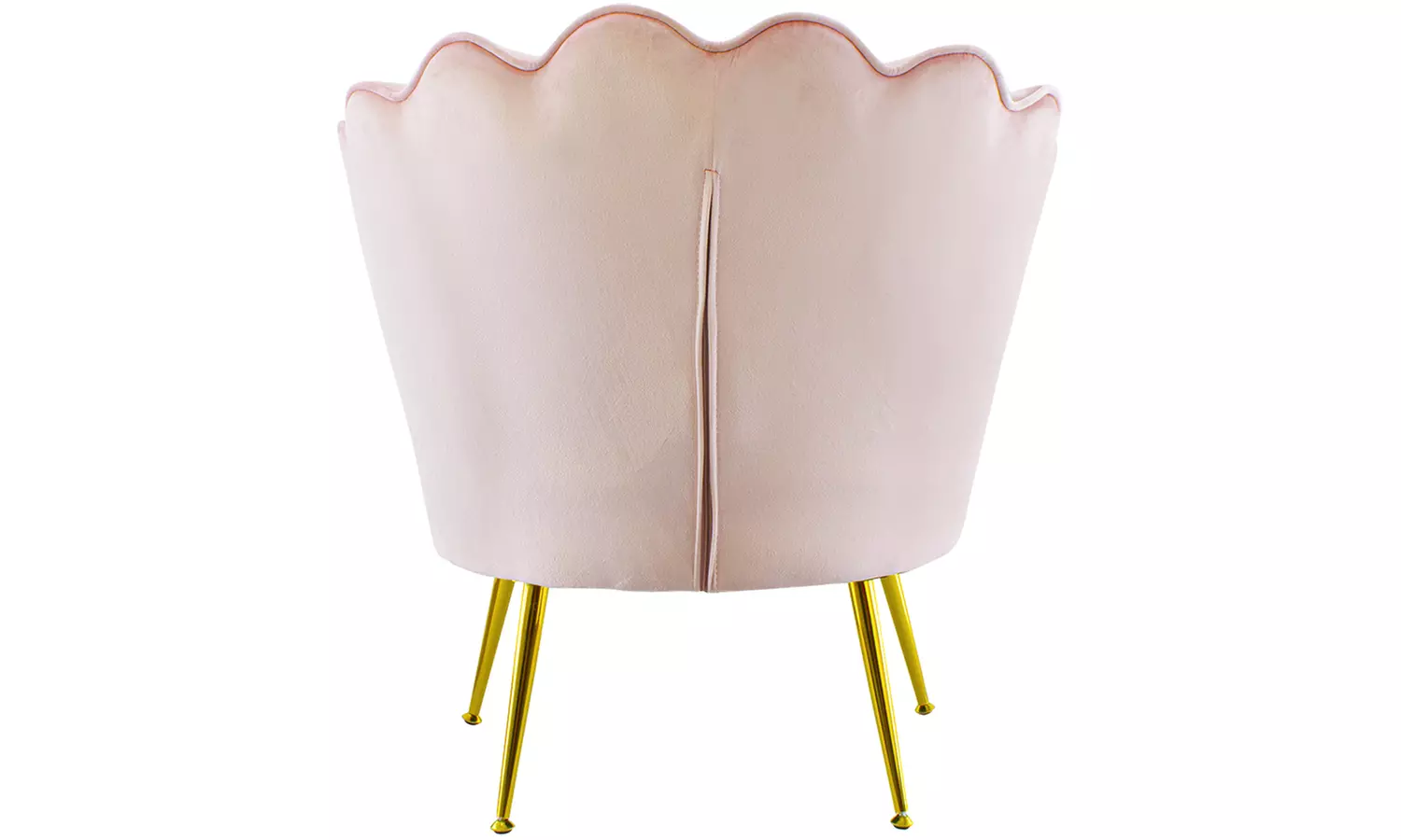 Poltrona con schienale a conchiglia