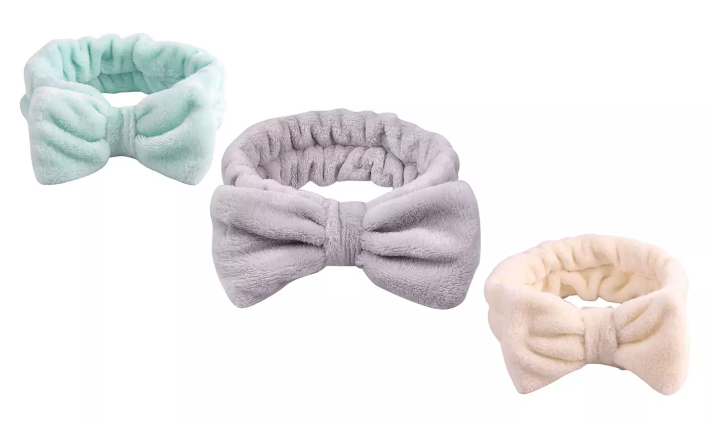 1, 2, 3 ou 5 serre-tête en peluche en forme de nœud - Primary Image