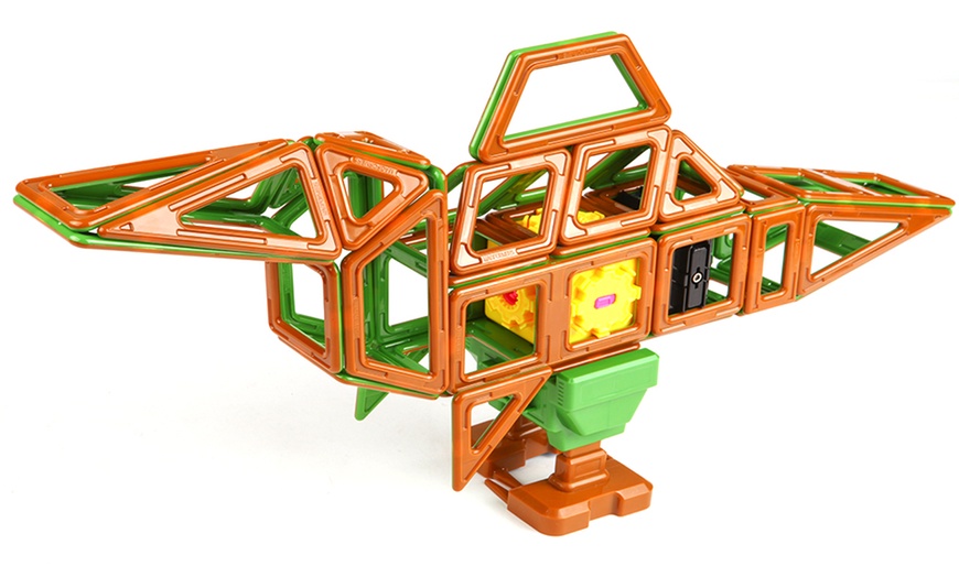 Image 6: Magformers 81-piece Dinosaur Set