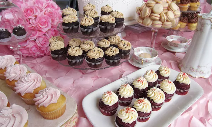 Two Dozen Mini Cupcakes or One or Two Dozen Regular or Filled Cupcakes at Sweet Traders (Up to 55% Off) - Primary Image