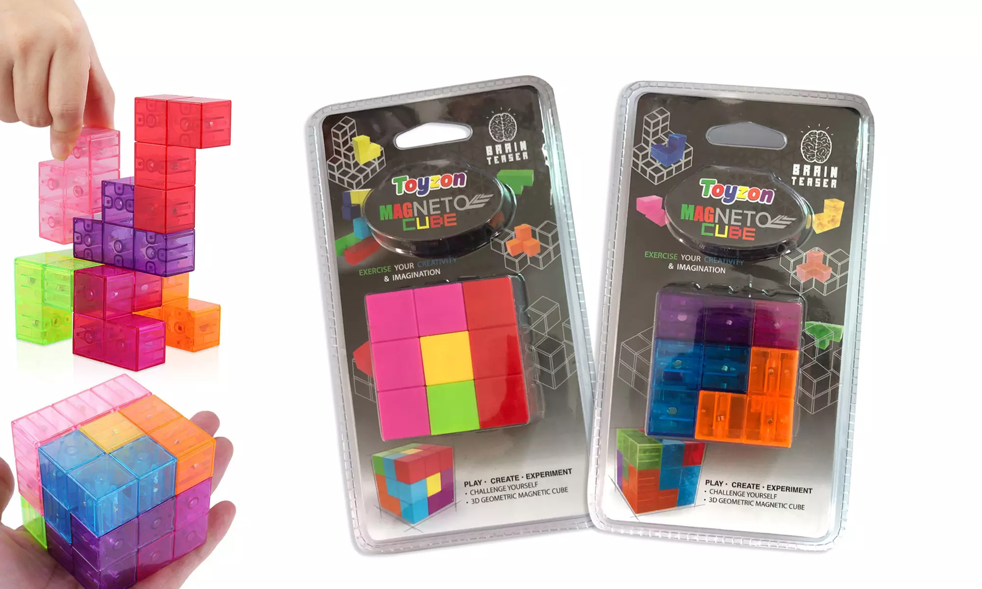 Toyzon Magneto 7-Piece Magnetic Brain-Developing Cube Toy - Primary Image