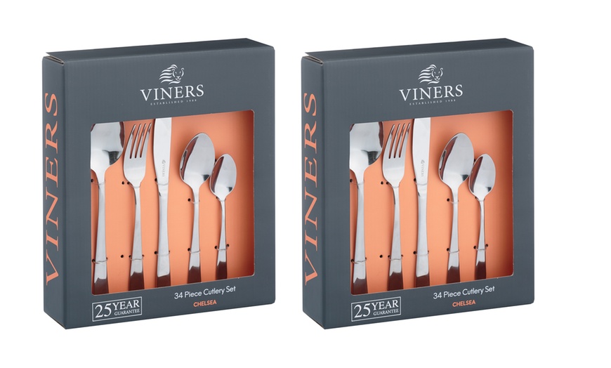 Image 2: 32-Piece Viners Chelsea Cutlery Set