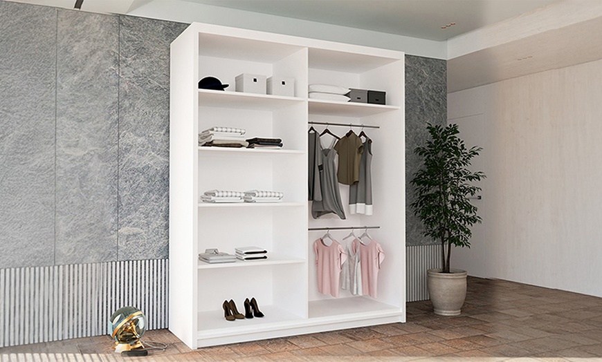 Image 14: Slidingwardrobe4u Bali Sliding Wardrobe with Curved Mirror