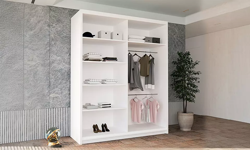 Slidingwardrobe4u Bali Sliding Wardrobe with Curved Mirror