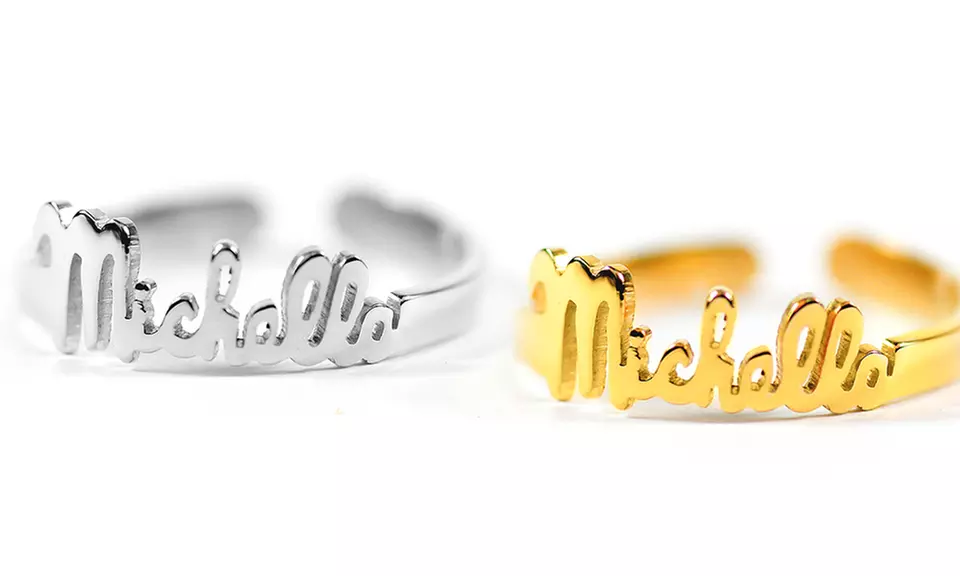 Custom Script Name Ring from MonogramHub (90% Off) - Primary Image