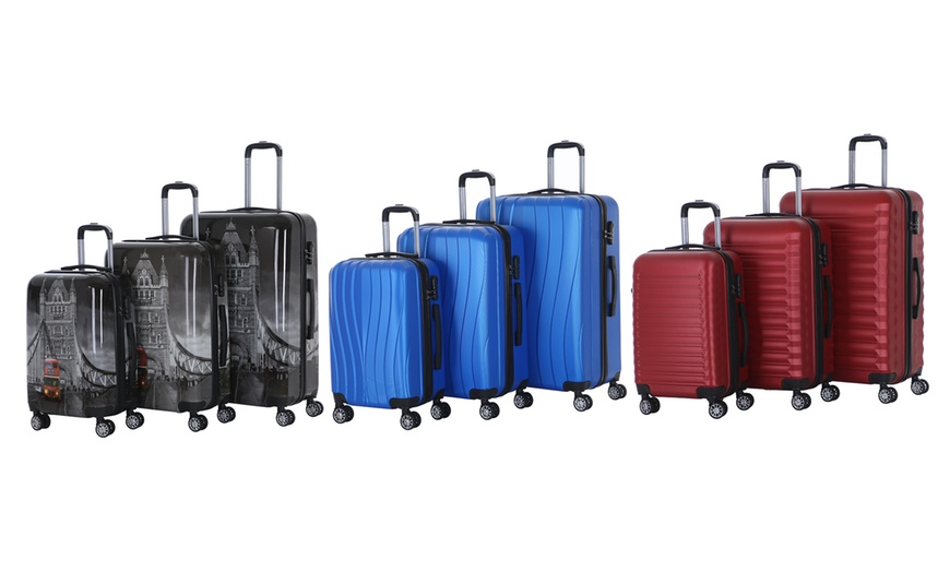 Image 1: Three-Piece Luggage Set