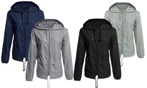 Hooded Packable Rain Jacket