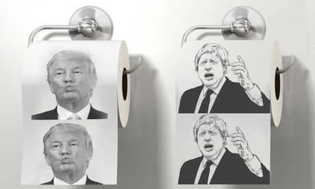 1 ou 2 rouleaux de papier de toilette Donald Trump ou/et Boris Johnson