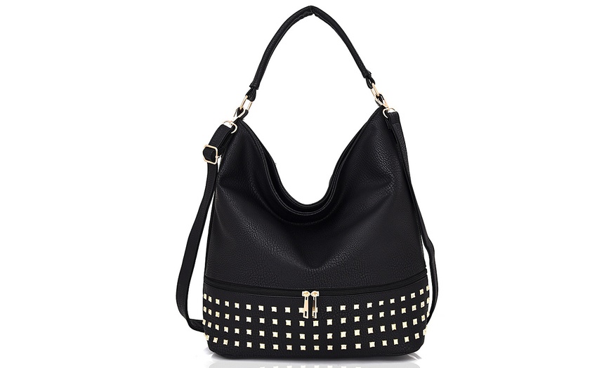 Image 3: Women's Stud Shoulder Bag