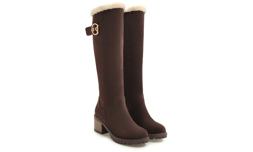 Image 5: Women's Warm Tall Shaft Boots 