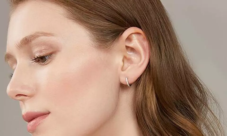 1 ou 2 paires de boucles d'oreilles Feuer de la marque Van Amstel en argent 925 et cristaux - Second Medium