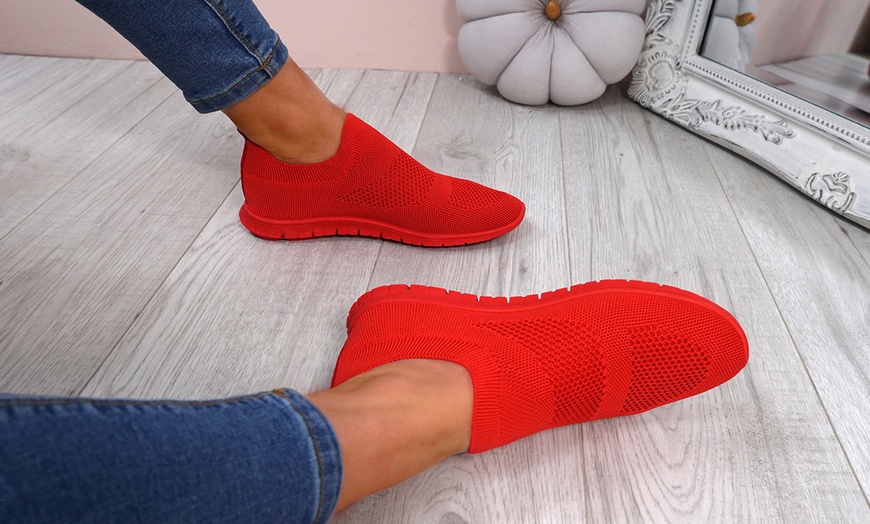 Image 12: Women's Knit Sneakers