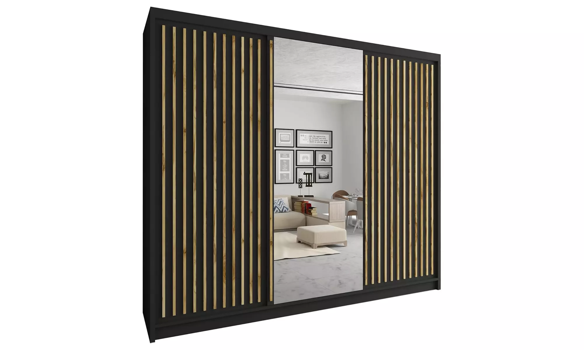 Roni Sliding Mirror Door Wardrobe