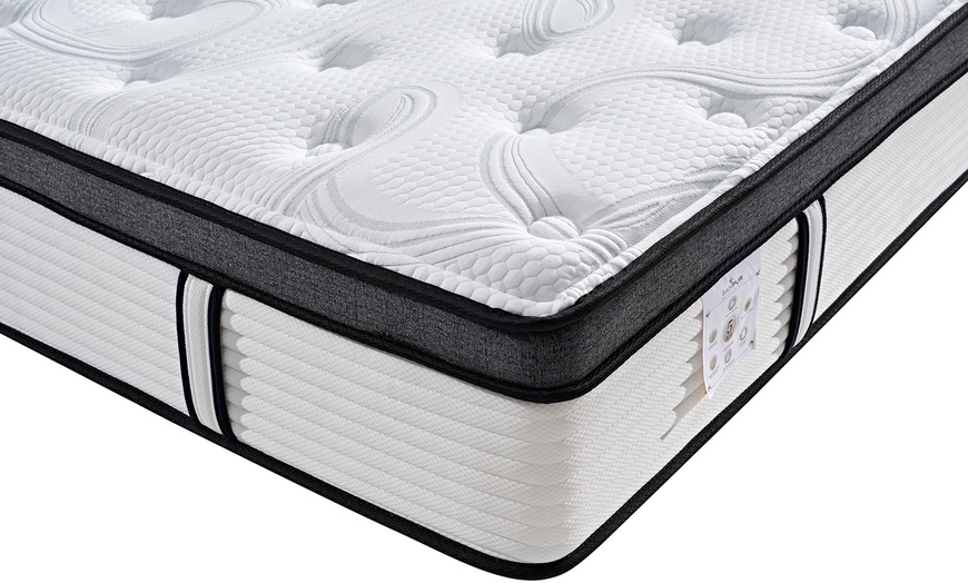 Image 4: Matelas, 32 cm, mémoire de forme, latex, ressorts ensachés. Sampur