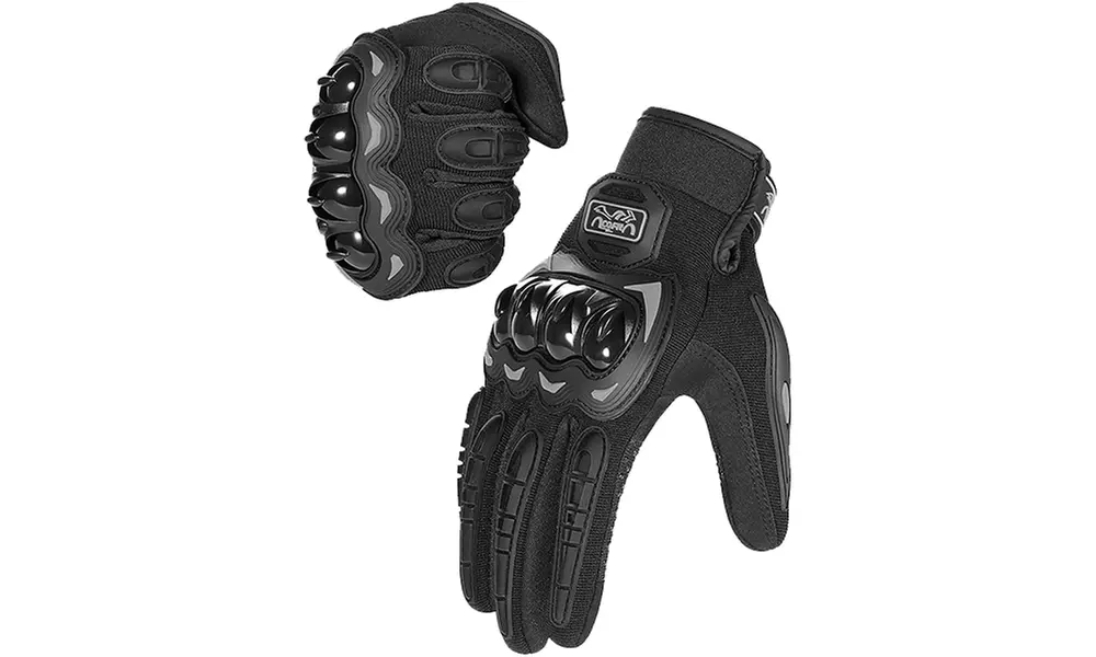 1 o 2 paia di guanti da moto unisex con punte touchscreen, disponibili in 4 taglie - Primary Image