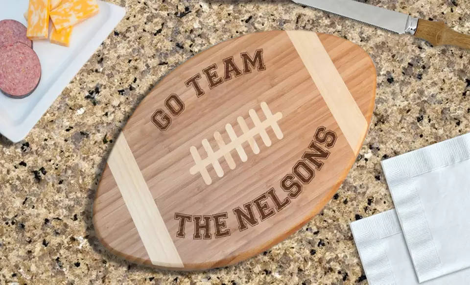 Custom Engraved Football Cutting Board from GiftsForYouNow.com - Primary Image