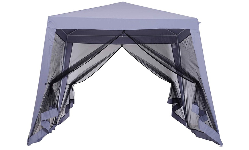 Image 12: Outsunny 3m x 3m Mosquitoes Screen Gazebo Canopy