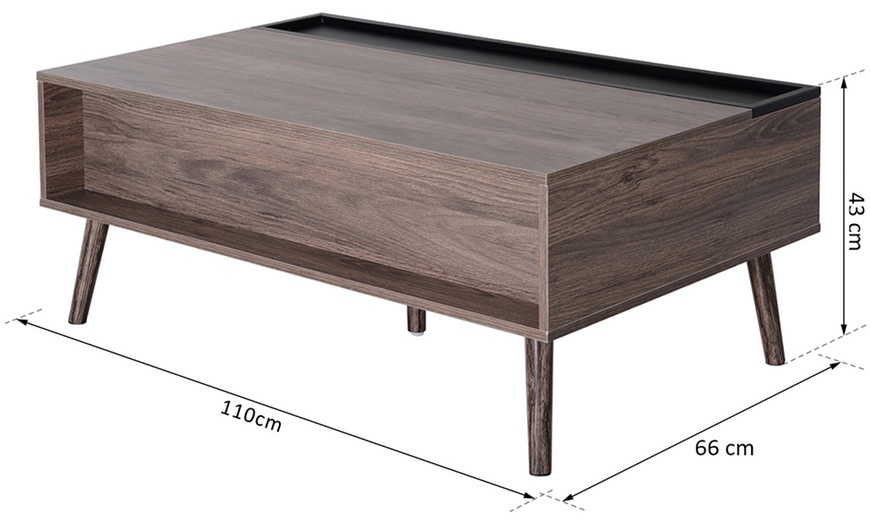 Image 11: HomCom Coffee Table