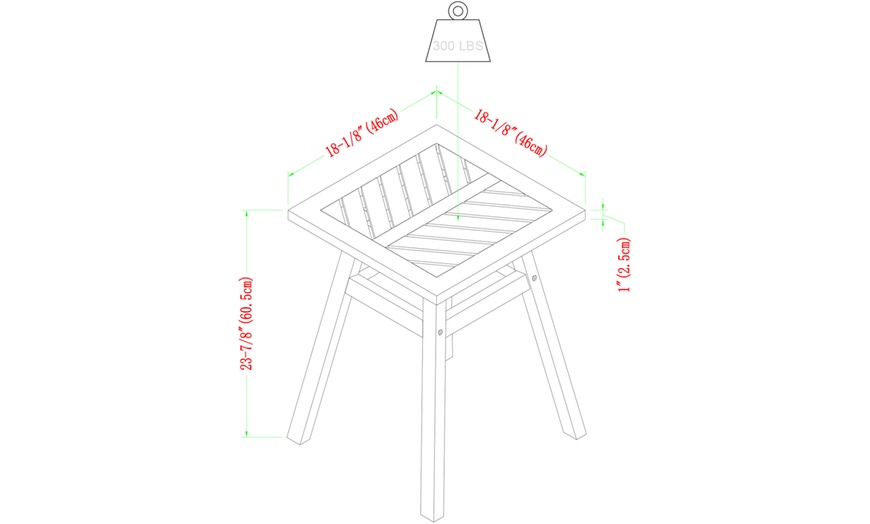 Image 7: Square Wooden Side Table