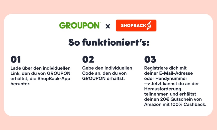 Image 3: Wertgutschein über 20 €: Erhalte Cashback beim Kauf eines Amazon-Gutscheins bei ShopBack! 