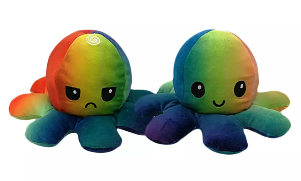 Jusqu'à 4 peluches réversibles poulpe pour exprimer les émotions - Second Medium