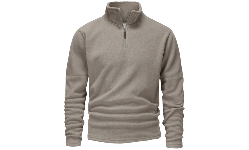 Image 13: Blu Apparel Men's 1/4 Zip Fleece Jumper