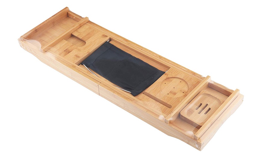 Image 2: Bamboo Bath Caddy