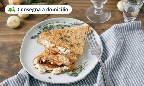 Menu con crespelle o confezione di pasta fresca con l'Associazione Italiana Cuochi Pizzaioli. Consegna a domicilio