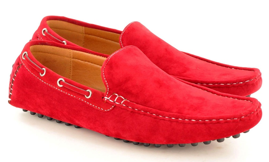 Image 43: Men's Faux Suede Casual Loafers