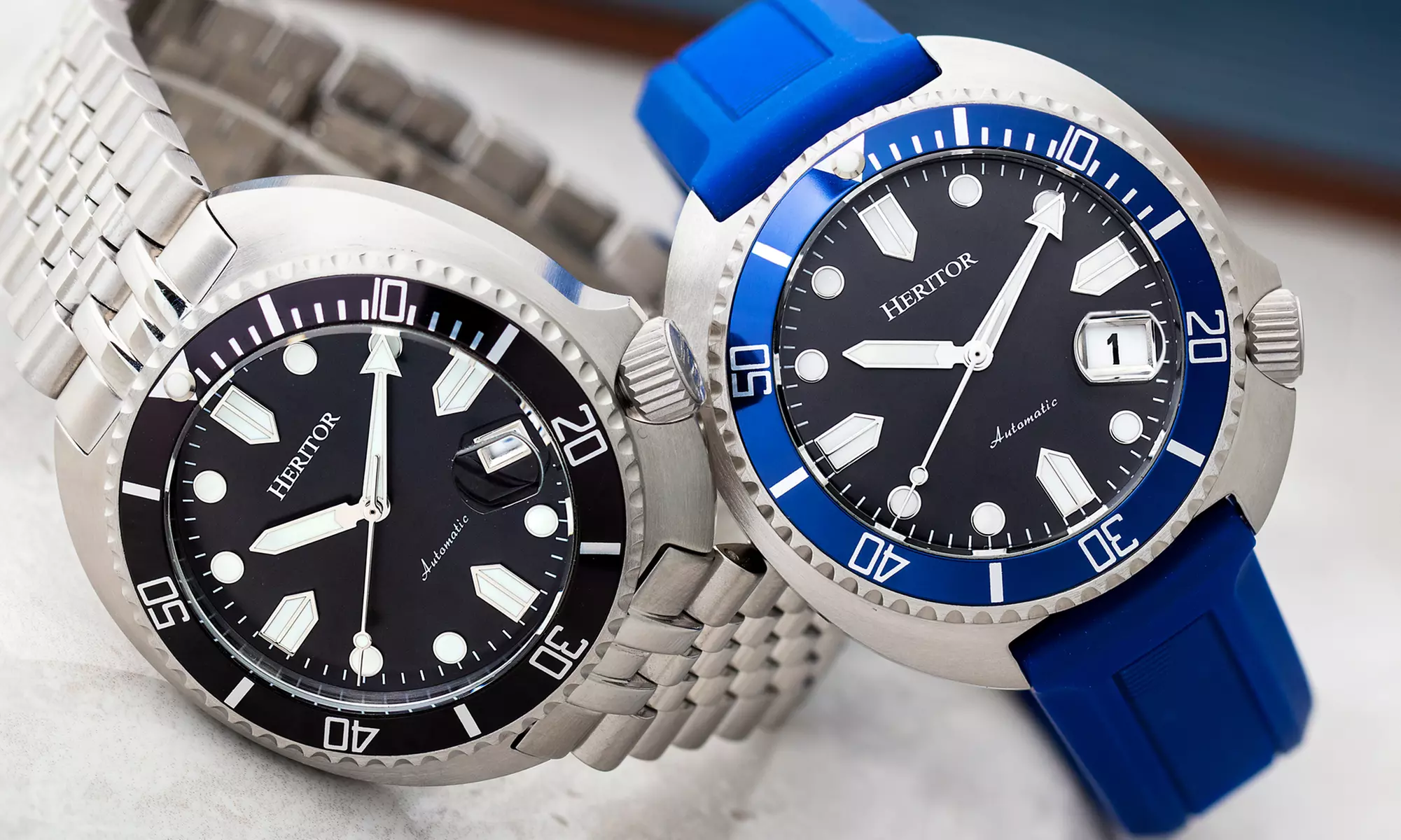 Orologio da uomo Heritor Automatic Matador con datario e cinturini intercambiabili, disponibile in 4 colori - Primary Image