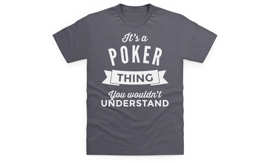 Image 7: Men's Poker-Themed T-Shirts